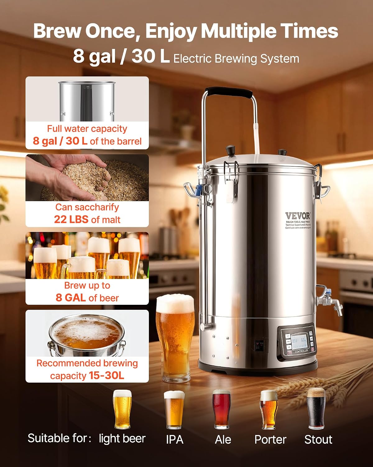 All-in-One Electric Brewing Systems: Wattage, Batch Size, and 110V vs 220V Tradeoffs Explained